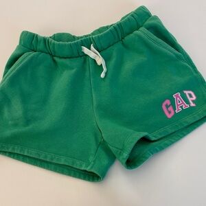 GAP Vibrant Green Shorts with Pink Accent